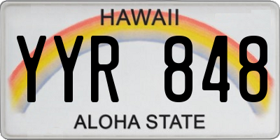 HI license plate YYR848