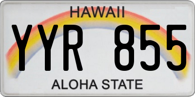 HI license plate YYR855