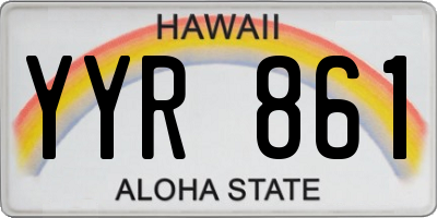 HI license plate YYR861