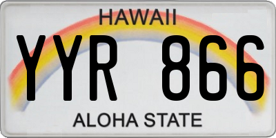 HI license plate YYR866
