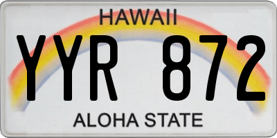 HI license plate YYR872