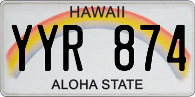 HI license plate YYR874