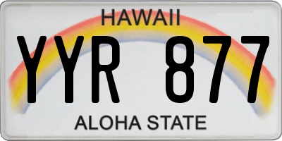 HI license plate YYR877
