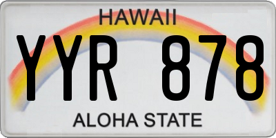 HI license plate YYR878