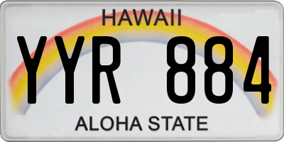 HI license plate YYR884