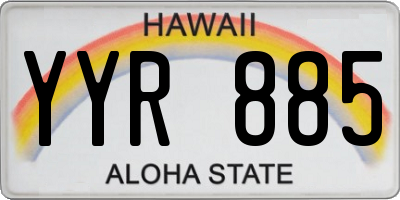 HI license plate YYR885