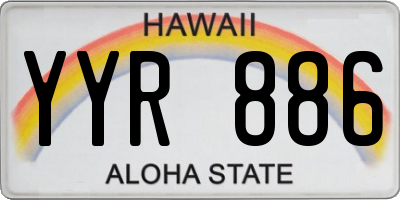 HI license plate YYR886