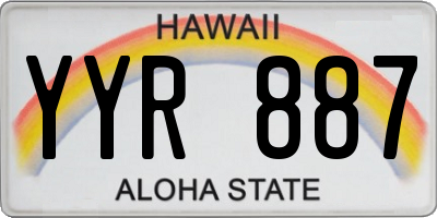 HI license plate YYR887