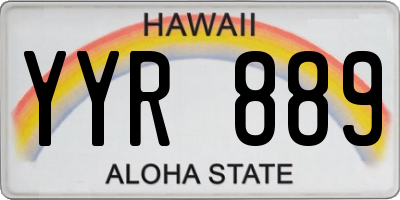 HI license plate YYR889