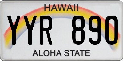HI license plate YYR890