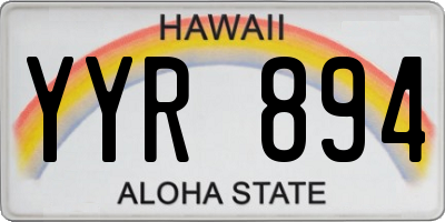 HI license plate YYR894