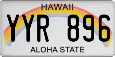 HI license plate YYR896