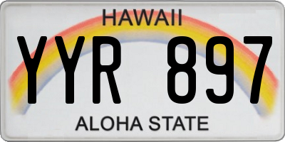 HI license plate YYR897