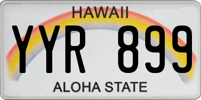 HI license plate YYR899