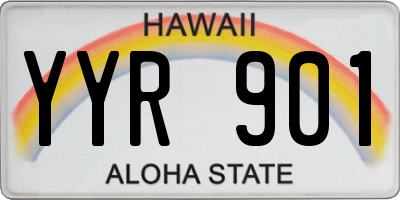 HI license plate YYR901