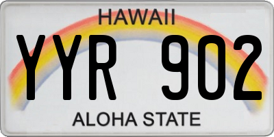 HI license plate YYR902