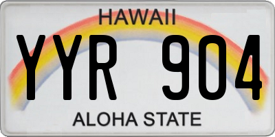 HI license plate YYR904