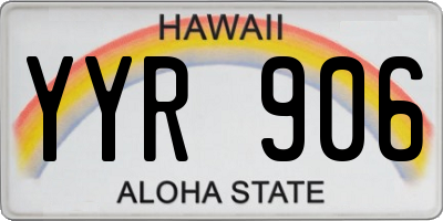 HI license plate YYR906