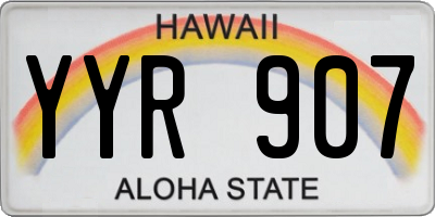 HI license plate YYR907