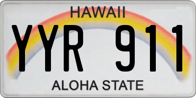 HI license plate YYR911