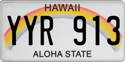 HI license plate YYR913