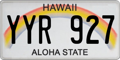 HI license plate YYR927