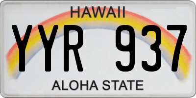 HI license plate YYR937
