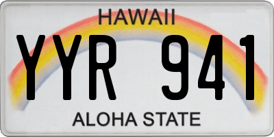 HI license plate YYR941