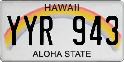HI license plate YYR943