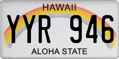 HI license plate YYR946