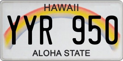 HI license plate YYR950