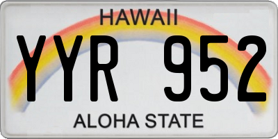 HI license plate YYR952