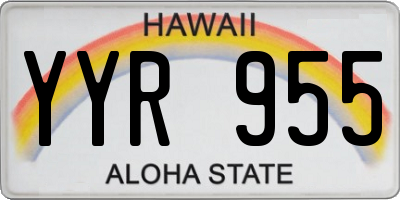 HI license plate YYR955