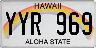 HI license plate YYR969