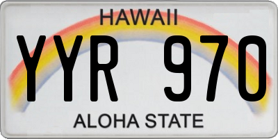 HI license plate YYR970