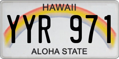 HI license plate YYR971