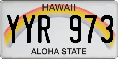 HI license plate YYR973