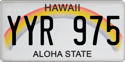 HI license plate YYR975