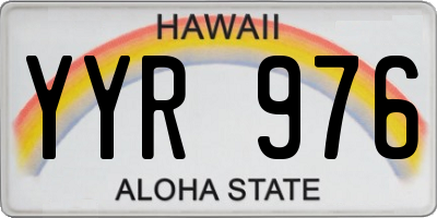 HI license plate YYR976