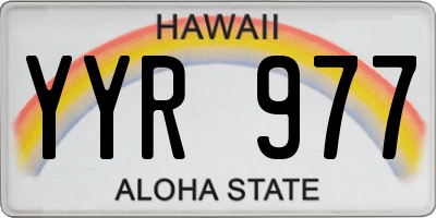 HI license plate YYR977