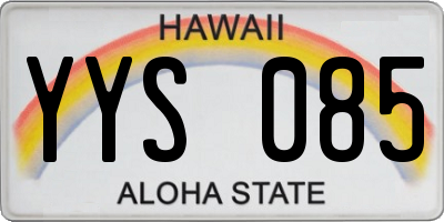 HI license plate YYS085