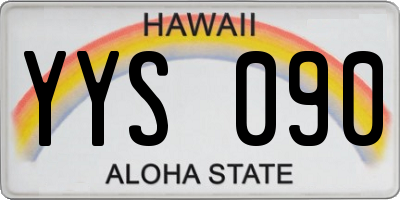 HI license plate YYS090