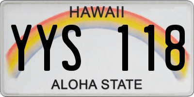 HI license plate YYS118