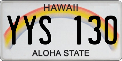 HI license plate YYS130
