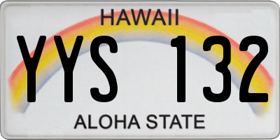 HI license plate YYS132