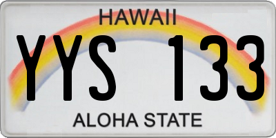 HI license plate YYS133