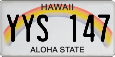 HI license plate YYS147