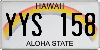 HI license plate YYS158