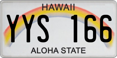 HI license plate YYS166