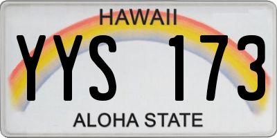 HI license plate YYS173